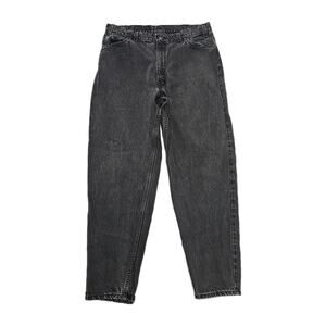 Vtg 90s Levis 560 Orange Tab Jeans 36x32 (34x30) Faded Black Loose Fit USA Made